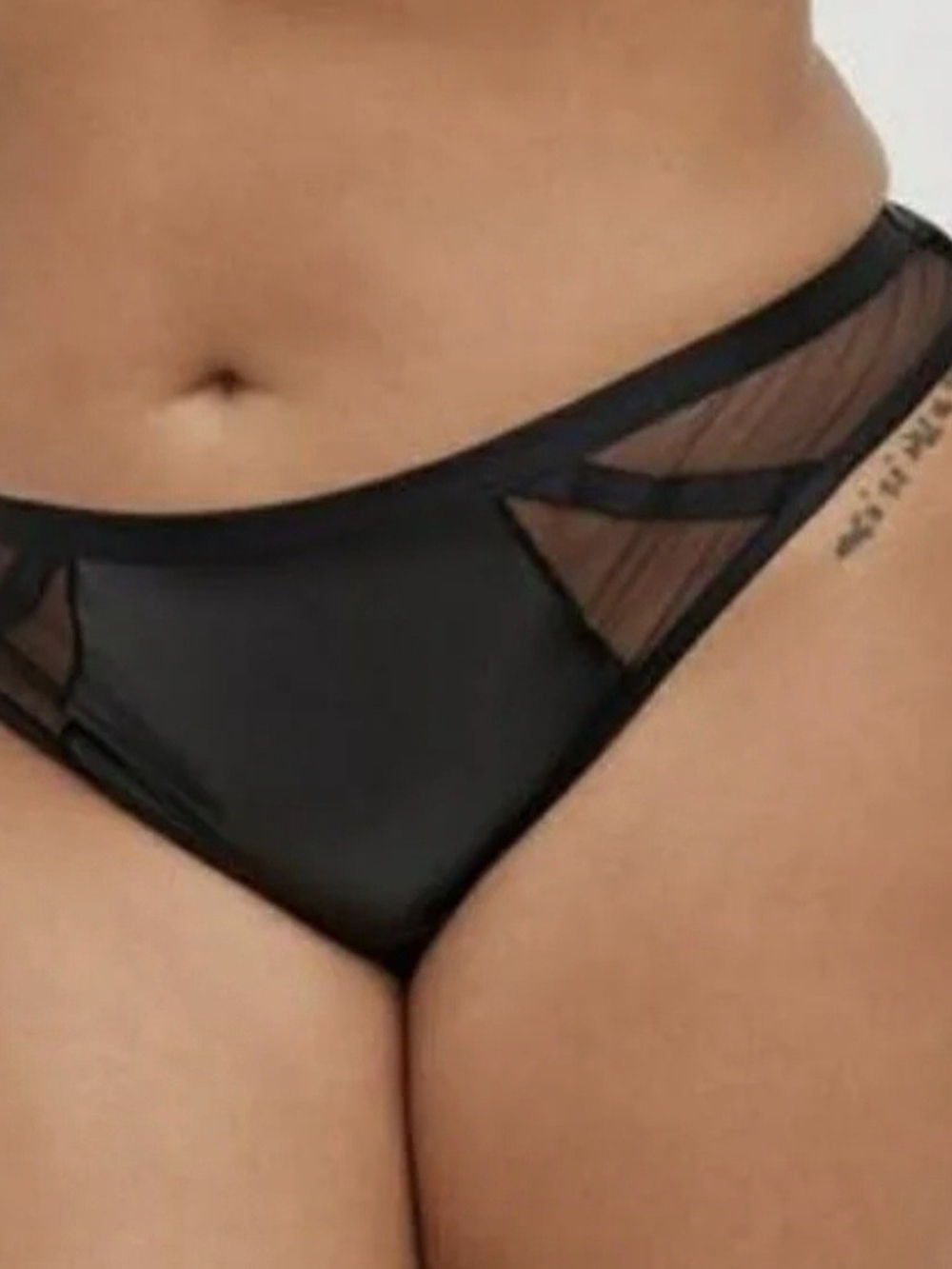 Torrid Faux Leather & Fishnet Bra & Panty Set Sexy Edgy Alternative - Picture 7 of 9